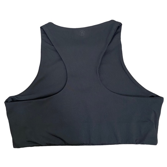 Sage Collective Zipper Front Racerback Sports Bra Black - Picture 7 of 9